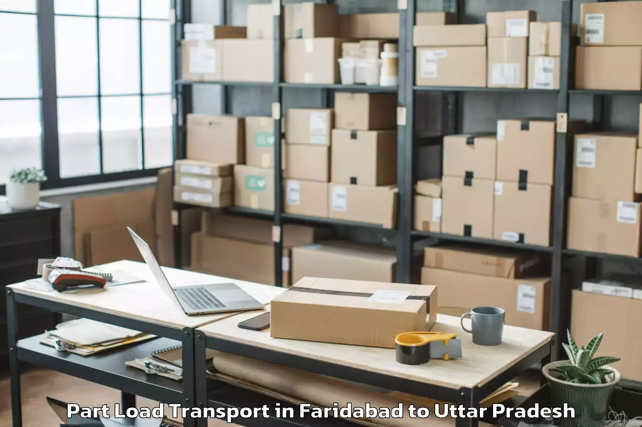 Easy Faridabad to Bangarmau Part Load Transport Booking